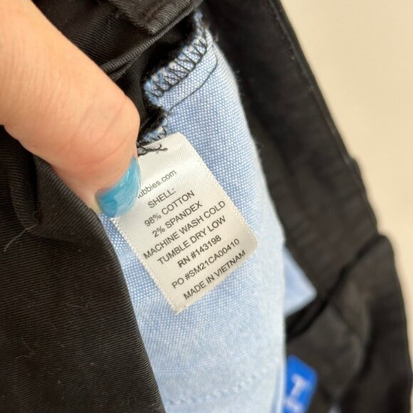 Chubbies Men's Black Shorts 7" Inseam Casual Everyday Flat Front Size 30 - Picture 4 of 5